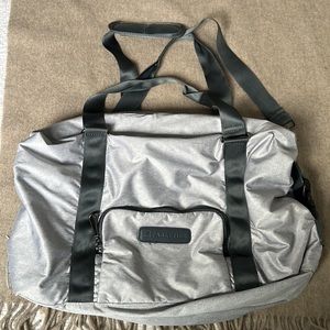 Fabletics Heather gray duffle gym bag large